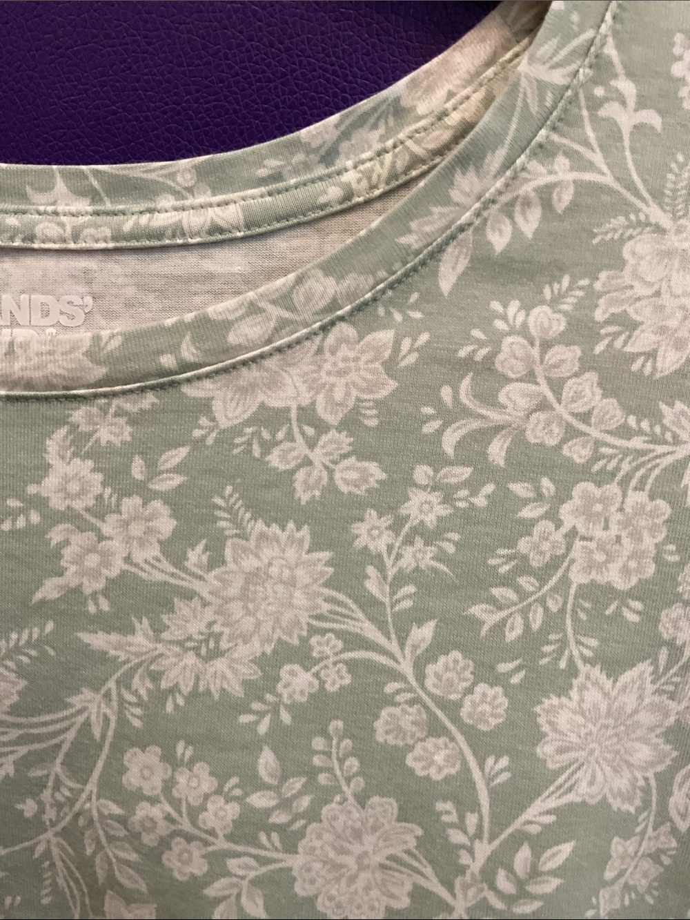 Lands’ End Mint Green Floral 3/4 Sleeve Tunic Top — Size 1X Excellent Condition - Picture 8 of 8